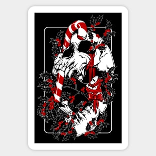 Deck the Skulls with Boughs of Holly Sticker